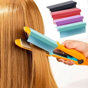 1Pcs Carbon Fiber Hair Straightener Comb Hair Straightening Flat Iron Comb Attachment Hairdressing Combs DIY Hair Styling Tools