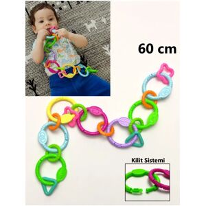 Chain mouthguard-17 piece locked teether rattle 60 Cm