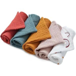 5x Baby Burp Cloths 2 Layer Gauze Washcloths Handkerchief Scarf Saliva Wipes