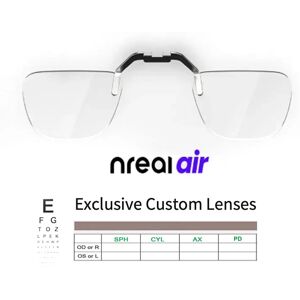 Nreal Air Myopia Lens Custom Degree Smart AR Glasses Aspheric Resin Anti-Radiation Anti-Blue Eyeglasses Prescription lenses