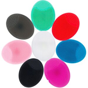 9 Color Silicone Cleaning Pad Wash Face Facial Exfoliating Brush SPA Skin Scrub Cleanser Face Cleaning Tools