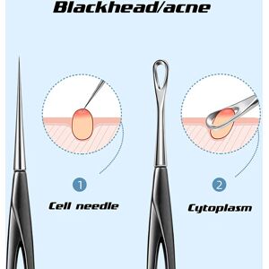 Blackhead Remover Cell Pimples Blackhead Clip Tweezers Removal Needle Beauty Salon Special Scraping Closing Acne Needle Tools