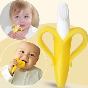 1pcs Banana Toothbrushes High Quality Silicone And Environmentally Safe Baby Teether Teething Ring Kids Children Chewing