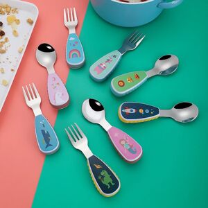 Cartoon Tableware Set Food Training Spoon Dessert Spoon for Children Feeding Spoon Fork Baby Gadgets Children's Cutlery for Kids