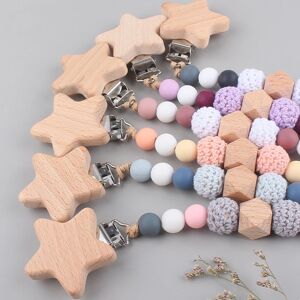 Baby Handmade Pacifier Chain Clip Dummy Nipples Holder Clips Babies Silicone Teething Chain Toy Gifts For Cute Baby Accessories