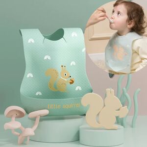 Waterproof Adjustable Food Feeding Supply Baby Bib Set with Food Catcher Disposable Children's Bib One-off