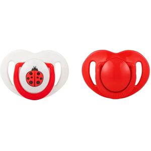 Mamajoo silicone orthodontic double pacifier ladybug/0 months