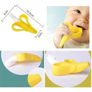 Baby Silicone Training Toothbrush BPA Free Banana Shape Safe Toddle Teether Chew Toys Teething Ring Gift Infant Baby Accessorie