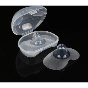 2pcs Silicone Nipple Protectors Feeding Mothers Nipple Shields Protection Cover Breastfeeding with Clear Carrying Case