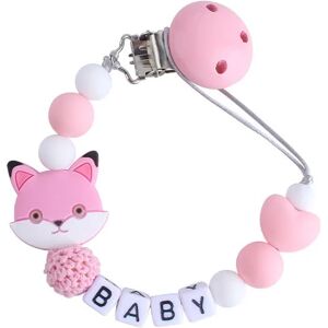 Personalized Name Baby Pacifier Clips Animal Silicone Pacifier Chain Holder for Baby Teething Soother Chew Toy Dummy Clips