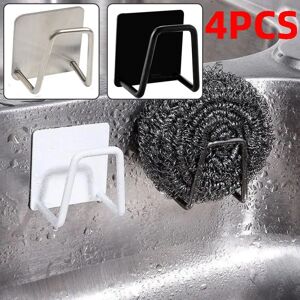 Stainless Steel Sponge Rack Drain Rack Hook Washbasin Steel Ball Sink Cleaning Arrangement Rack Push-in Towel Holder Handle Hook