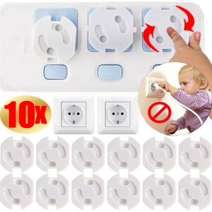 10/1pcs Baby Electric Shock Plugs Protector Rotate Covers Safety Electrical Outlet Protection EU Power Socket Protection