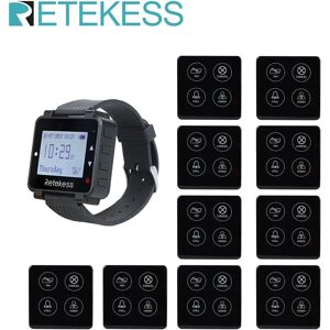 Retekess Wireless Restaurant Pager Waiter Call System T128 Watch Receiver TD033 10 Waiter Call Button For Hookah Cafe Bar Club