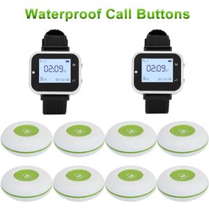 Wireless Paging System Big Scree Wrist Smart Watch Pagers Receiver Waterproof Buttons For Restaurant Waiter Call Office Cafe