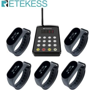 RETEKESS TD154 kitchen Paging Waiter System Wireless Restaurant Pager 5 Waterproof Watch Receiver+1Transmitter For Coffee Clinic