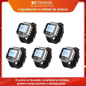 5Pcs Retekess TD110 Wireless Restaurant Pager Waiter Watch Receiver 7 Languages Customer Service For Hookah Bar Cafe