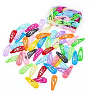 50Pcs/Box Colorful Hair Clips Child Metal Hairgrip Solid Color Kids Snap Hairpins Baby Mini Hair Barrettes Hair Accessories