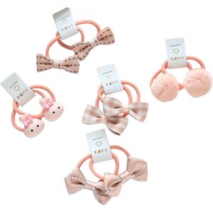 Y55B Multi-style Children Elastic Hair Ties Cute Candy Color Hair Bands Girls Hair Ring Soft Ponytail Holder Hair Accessories