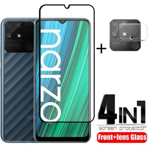 Full Cover Glass For OPPO Realme Narzo 50A Glass For Realme Narzo 50A Film Screen Protector For Realme Narzo 30A 50A Lens Glass