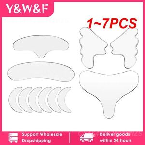 1~7PCS Reusable Anti Wrinkle Eye Chin Forehead Skin Care Pads 100% Grade Silicone Reusable Face Lifting Invisible