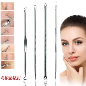 Scraping & Closing Facial Care Deep Cleaner Blackhead Tweezers Pimple Remover Acne Needle 4x Blackhead Remover Tool Kit