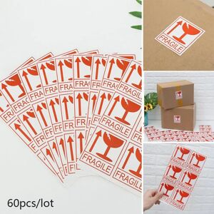 60pcs/lot Fragile Warning Label Sticker Hazard Warning Sign Handle With Care Keep Express Label Adhesive