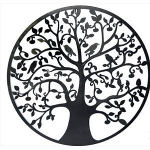 Black Tree of Life Wall Art Hanging Metal Iron Sculpture