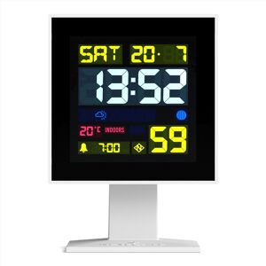 Newgate Monolith Lcd Alarm Clock White