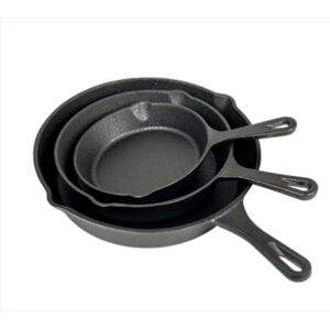 3 Pcs Cast Iron Skillet Set