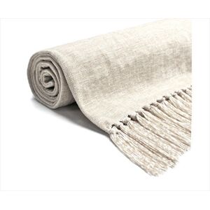 White Knitted Throw 150x200cm - White