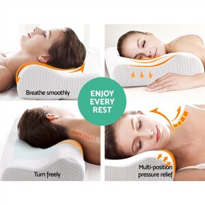 Giselle Memory Foam Pillow Gel Top Cooling Set of 2 Contour