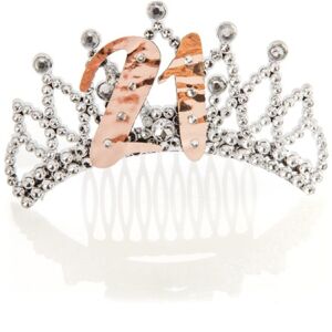 21st Rose Gold And Silver Tiara