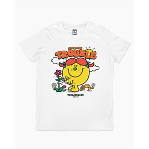 Little Miss Trouble Kids Tee - White - Size 16