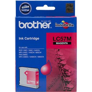 Brother LC-57M Magenta Ink - FAX-2480C, DCP-130C/330C/540CN/350C, MFC-240C/440CN/3360C/5460CN/5860CN