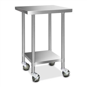 Cefito Stainless Steel Kitchen Bench With Wheels 762 W X 762 D