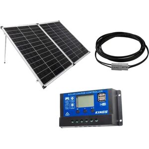 Adventure Kings 160W Folding Panel PWM + 6m Lead Kit + PWM Solar Controller