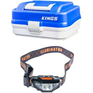 Adventure Kings Kings 300+ Piece Complete Fishing Tackle Box + LED Head Torch