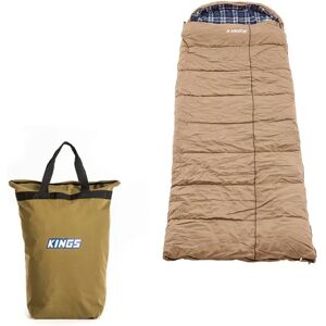 Adventure Kings Premium Sleeping bag -5°C to 5°C Degrees Celsius Left Zipper + Doona/Pillow Canvas Bag