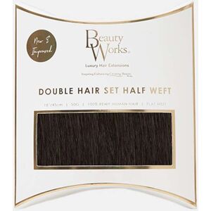 Beauty Works Double Hair Set Weft 18 Inch Ebony 50 Grams, Ebony One Size