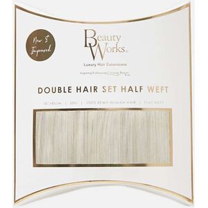 Beauty Works Double Hair Set Weft 18 Inch Pure Platinum 50 Grams, Pure Platinum One Size