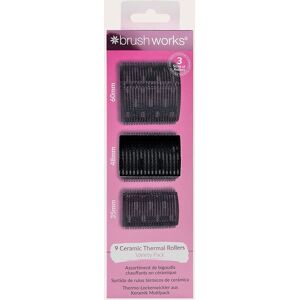 PrettyLittleThing Brushworks Ceramic Thermal Rollers Variety Pack, Black One Size