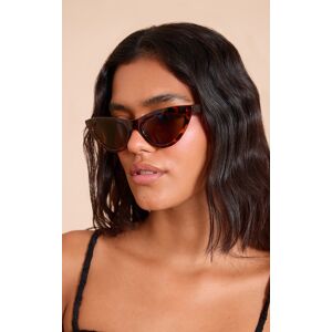 PrettyLittleThing Tortoise Shell Cat Eye Sunglasses, Tortoiseshell One Size