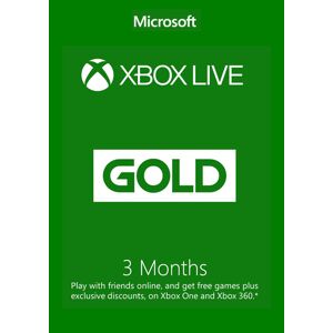 Microsoft 3 Month Xbox Live Gold Membership Card (Xbox One/360)