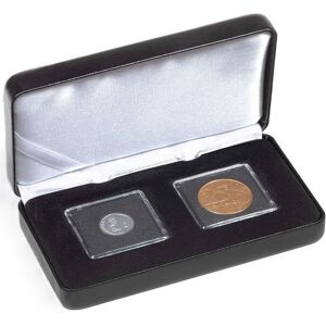 Leuchtturm Nobile Quadrum Coin Capsule Etui (Black) - 2Coins