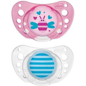 Cross Chicco Latex Physio Air Rubber Pacifier 2pc (Girl) - 16-36m