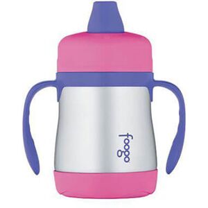 Thermos 210mL Foogo S/Steel Vac Insul Soft Spout Sippy Cup - Pink