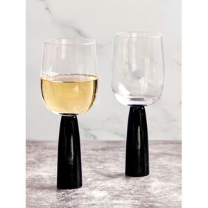 Anton Studio Designs Anton Studio Designs Set of 2 Black Oslo Wine Glasses