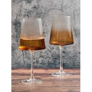 Anton Studio Designs Anton Studio Designs Set of 2 Amber Empire Wine Glasses