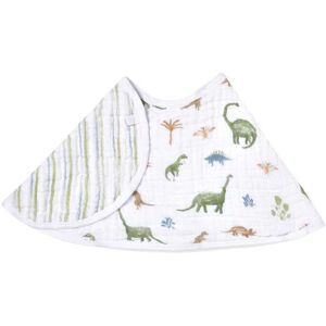 Aden + Anais aden + anais Green Essentials 100% Cotton Baby Burpy Bib Dino Jungle Muslin