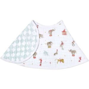 Aden + Anais aden + anais White Essentials 100% Cotton Baby Burpy Bib Elephant Circus Muslin
